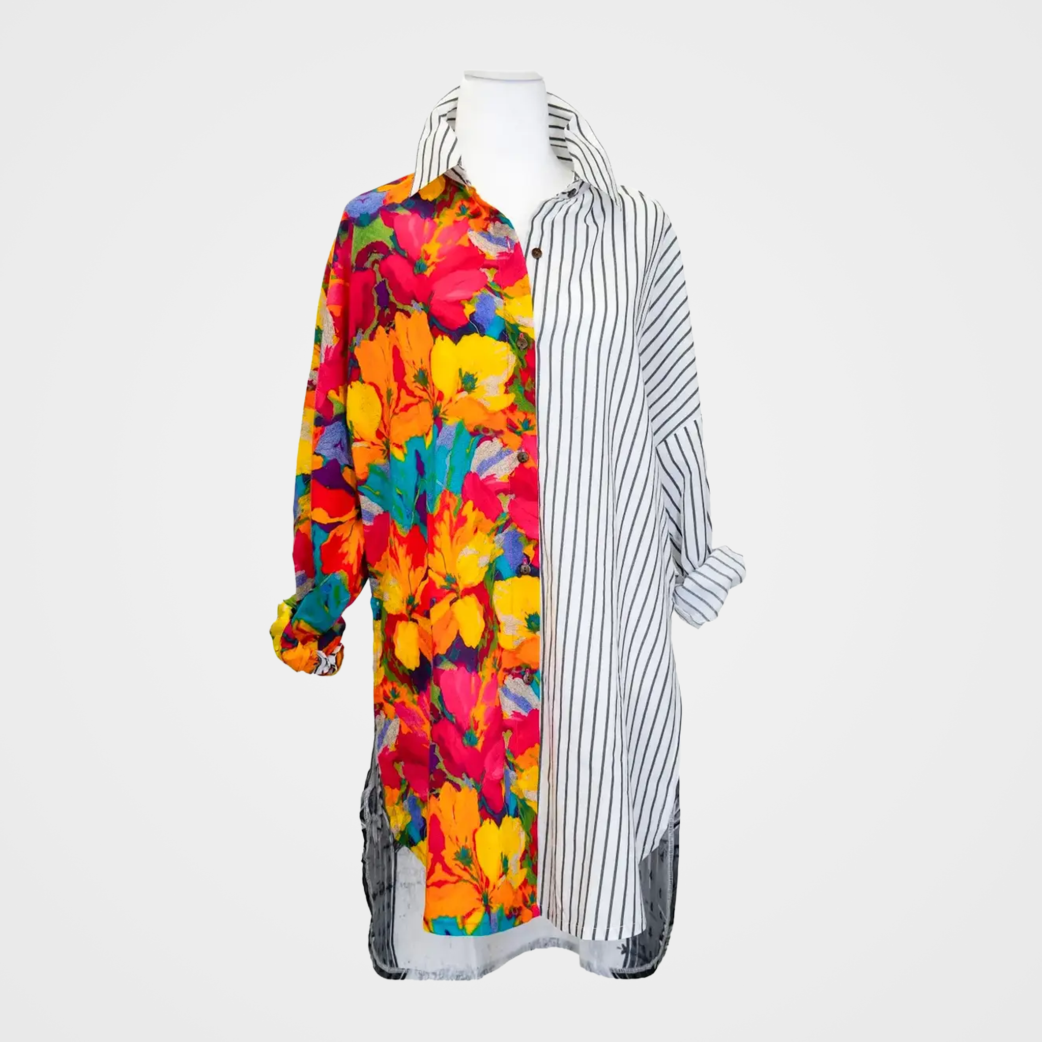 Fusion Blouse with Floral/Stripes & New Mexico Zia