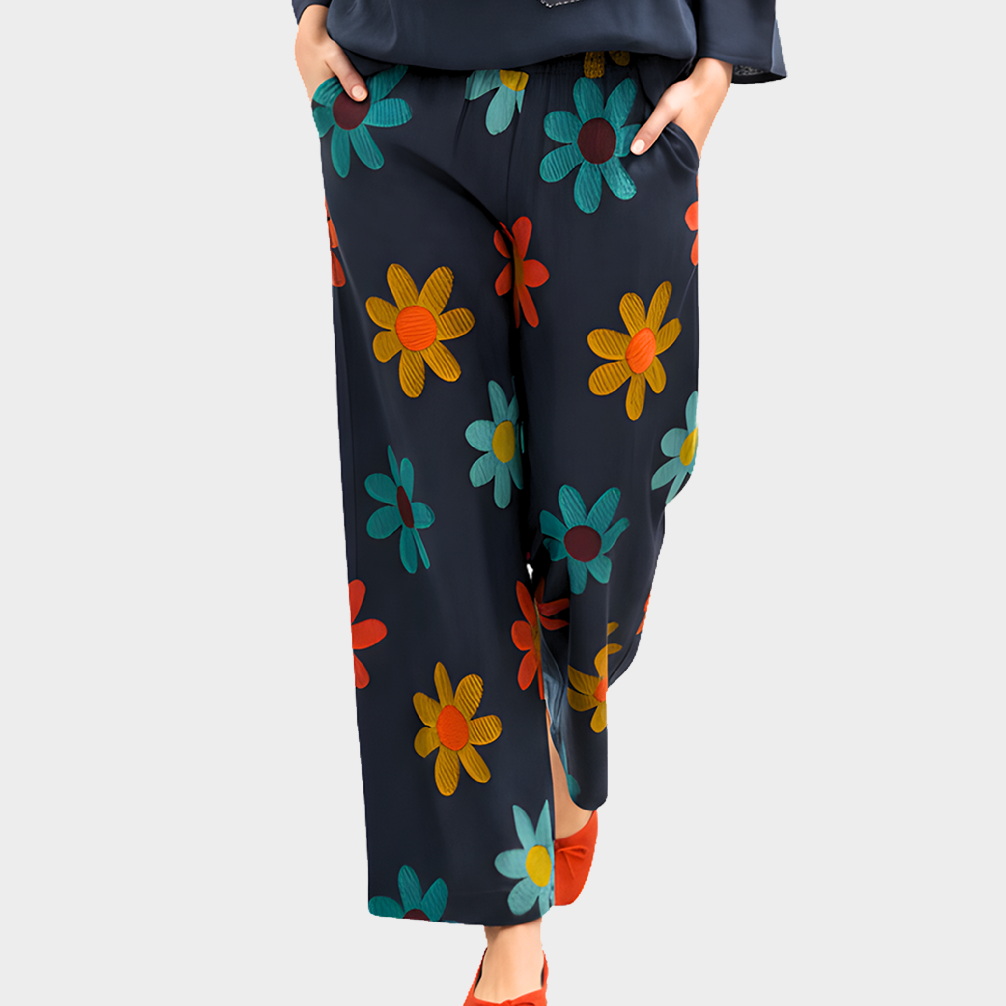 Color Pop Flower Pants