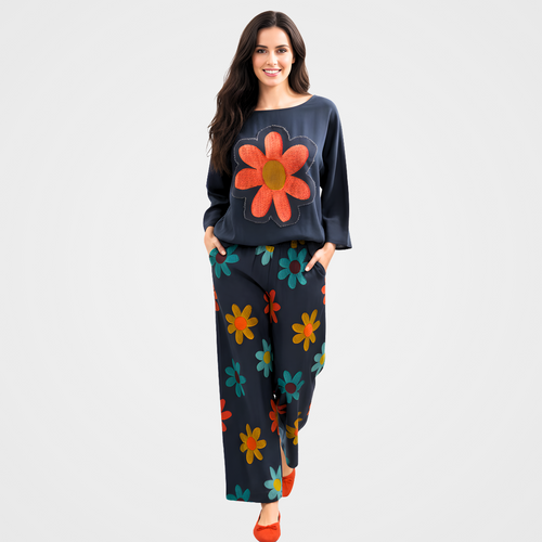 Color Pop Flower Pants