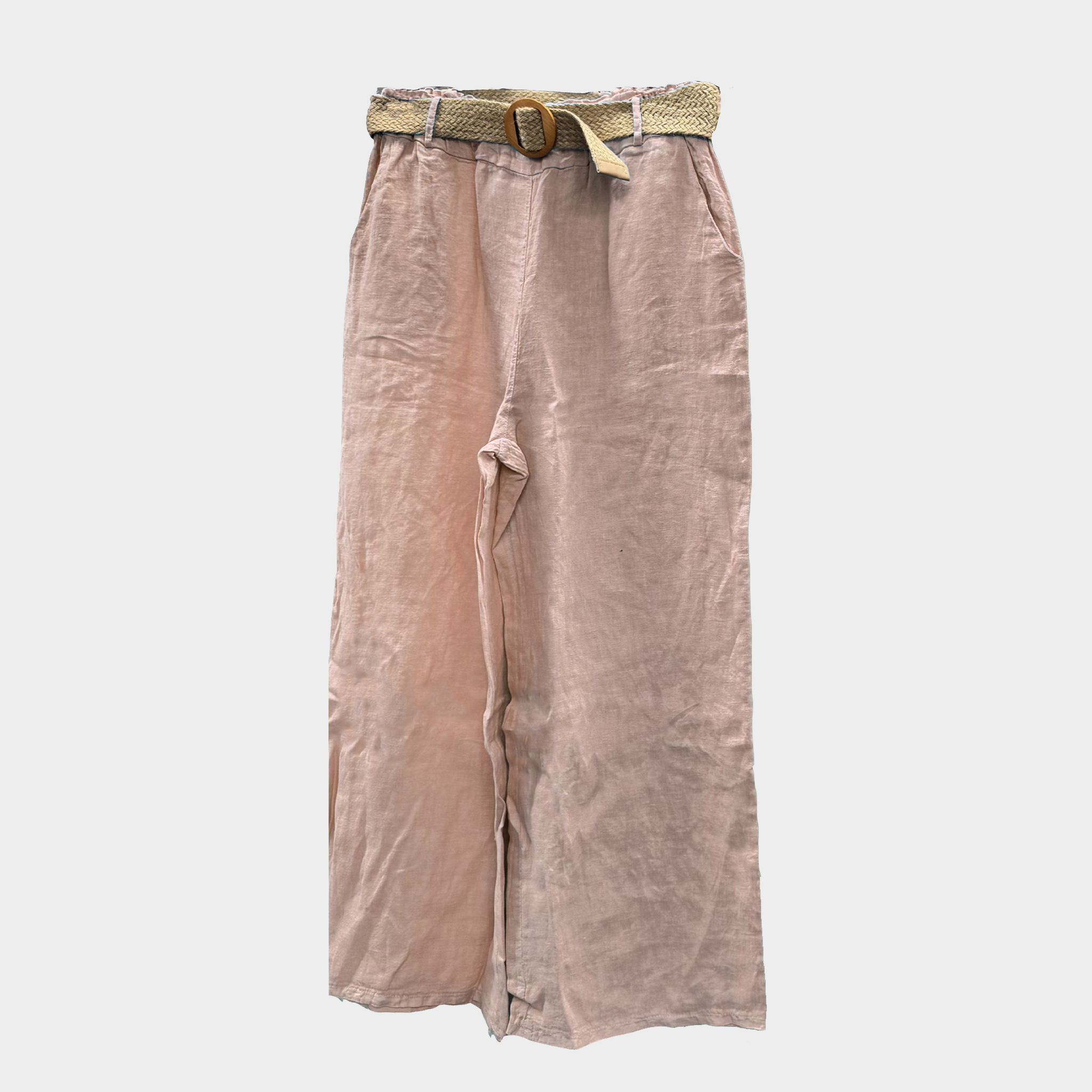 100% Linen Wide Leg Pants in Four Colors