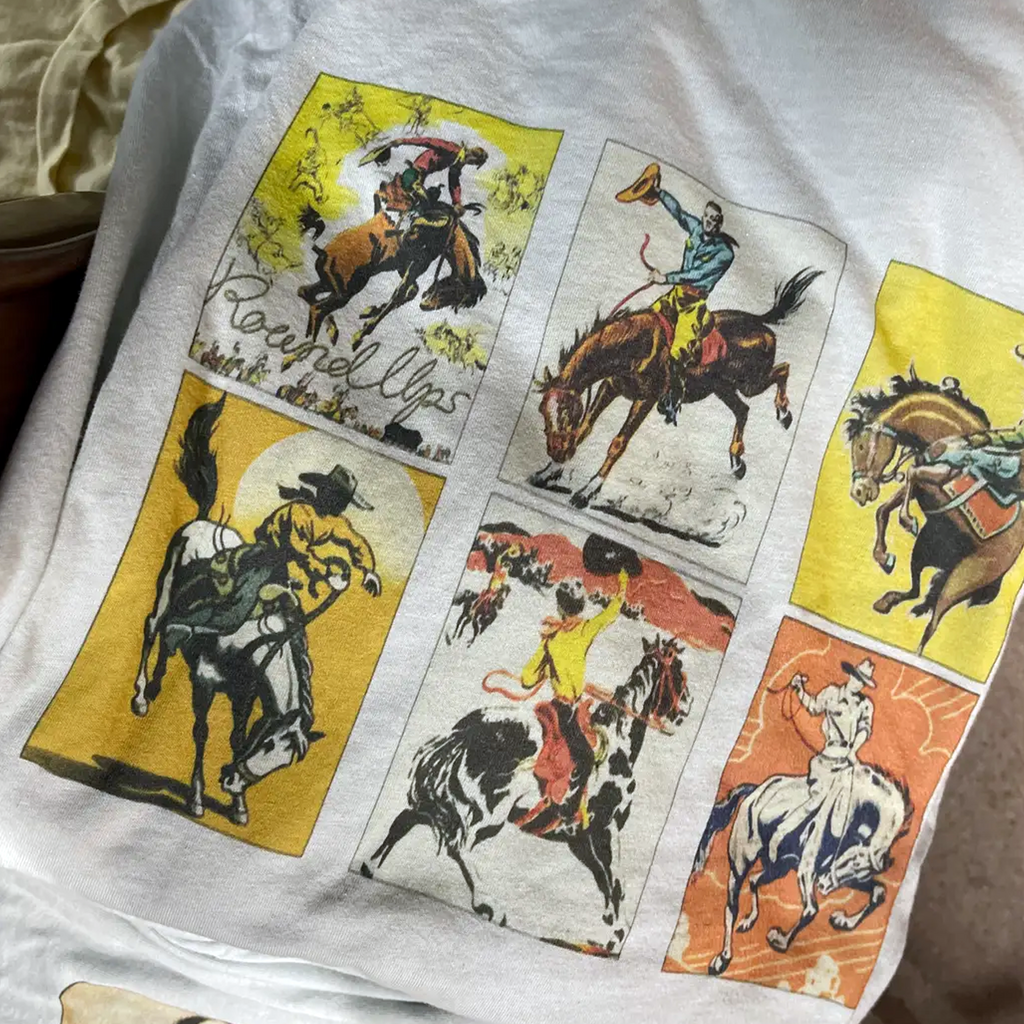 T-Shirt Dress with Rodeo Stamps A-Line