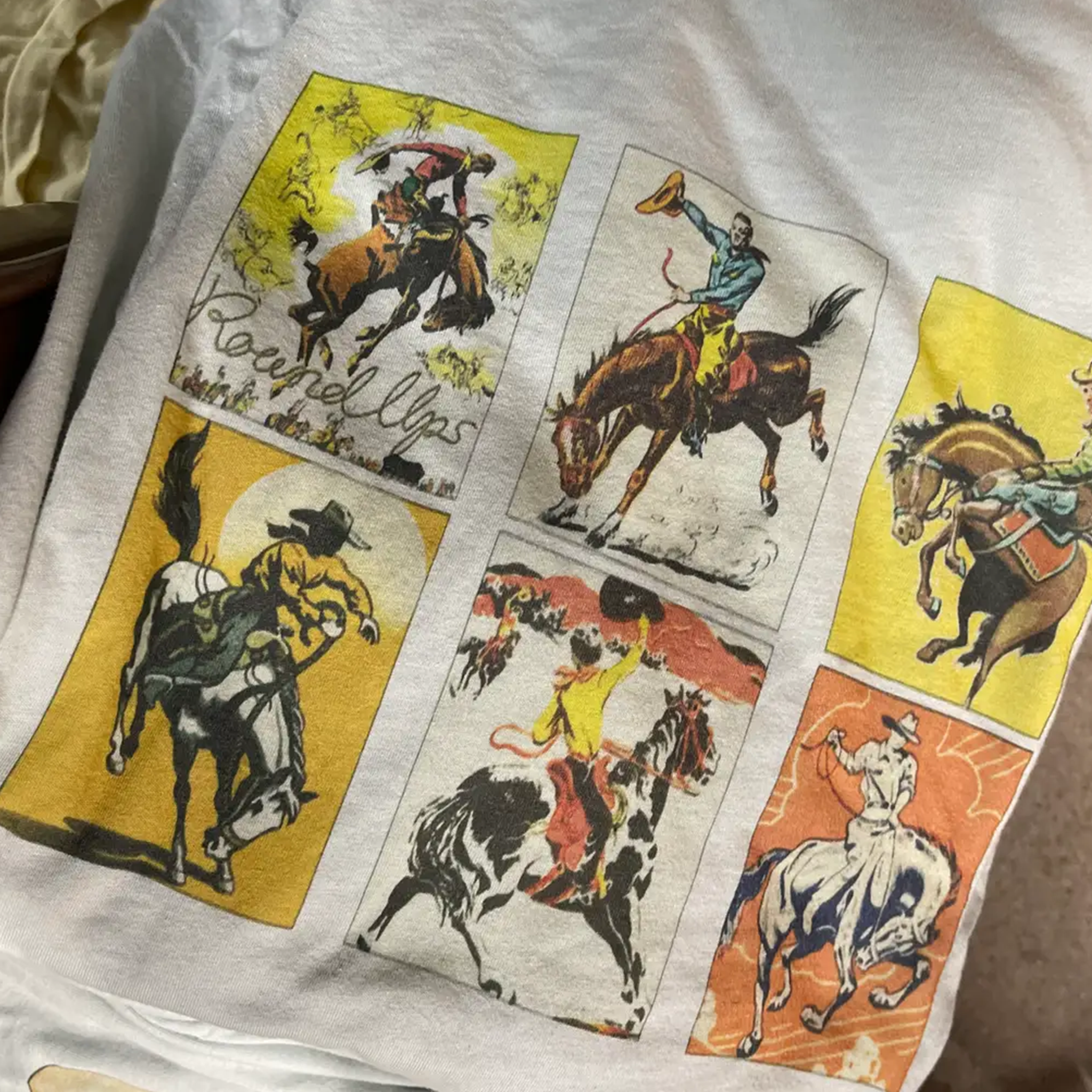 T-Shirt Dress w/Rodeo Stamps Print