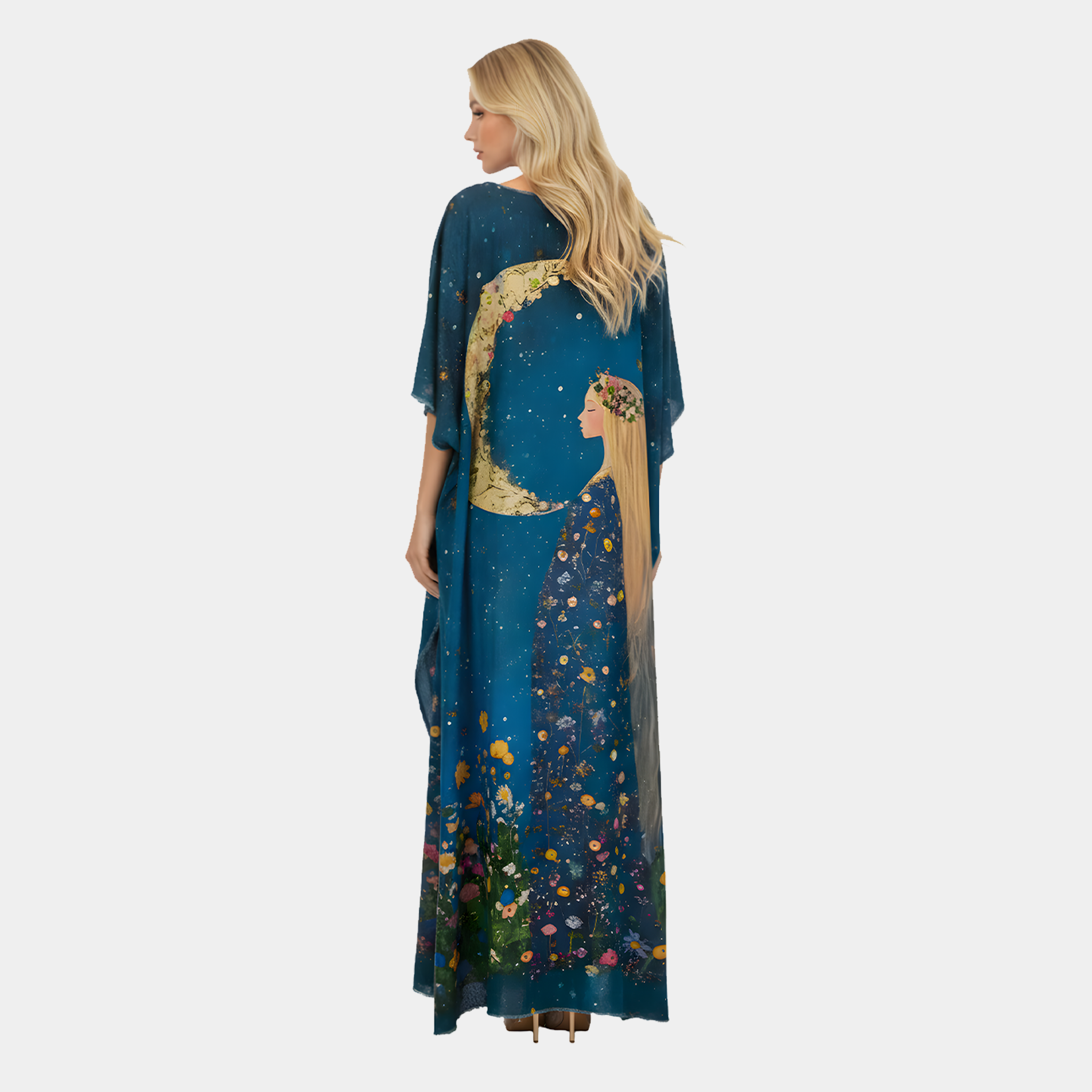 Girl Under Night Sky Duster in Blue or Gray