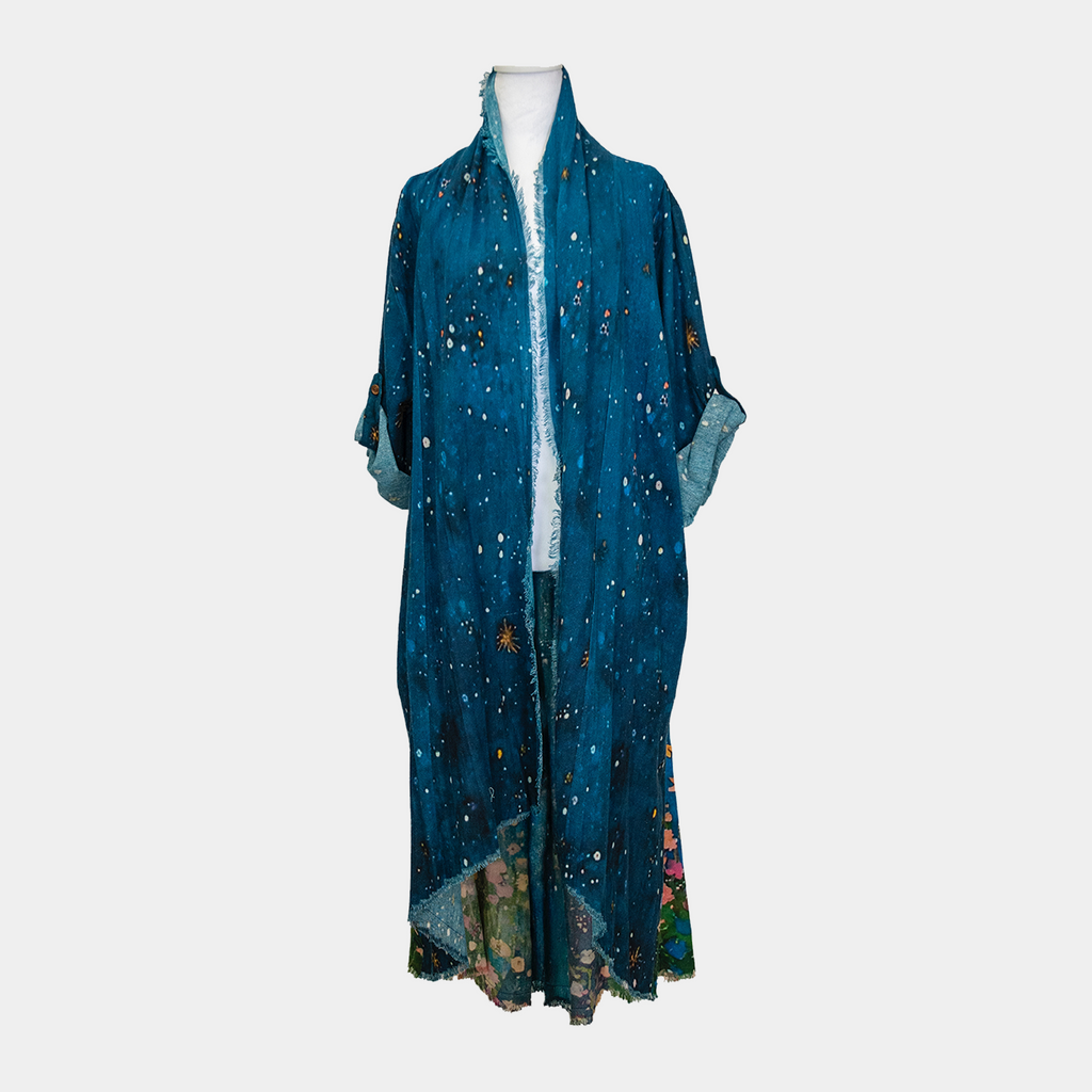 Girl Under Night Sky Duster in Blue or Gray