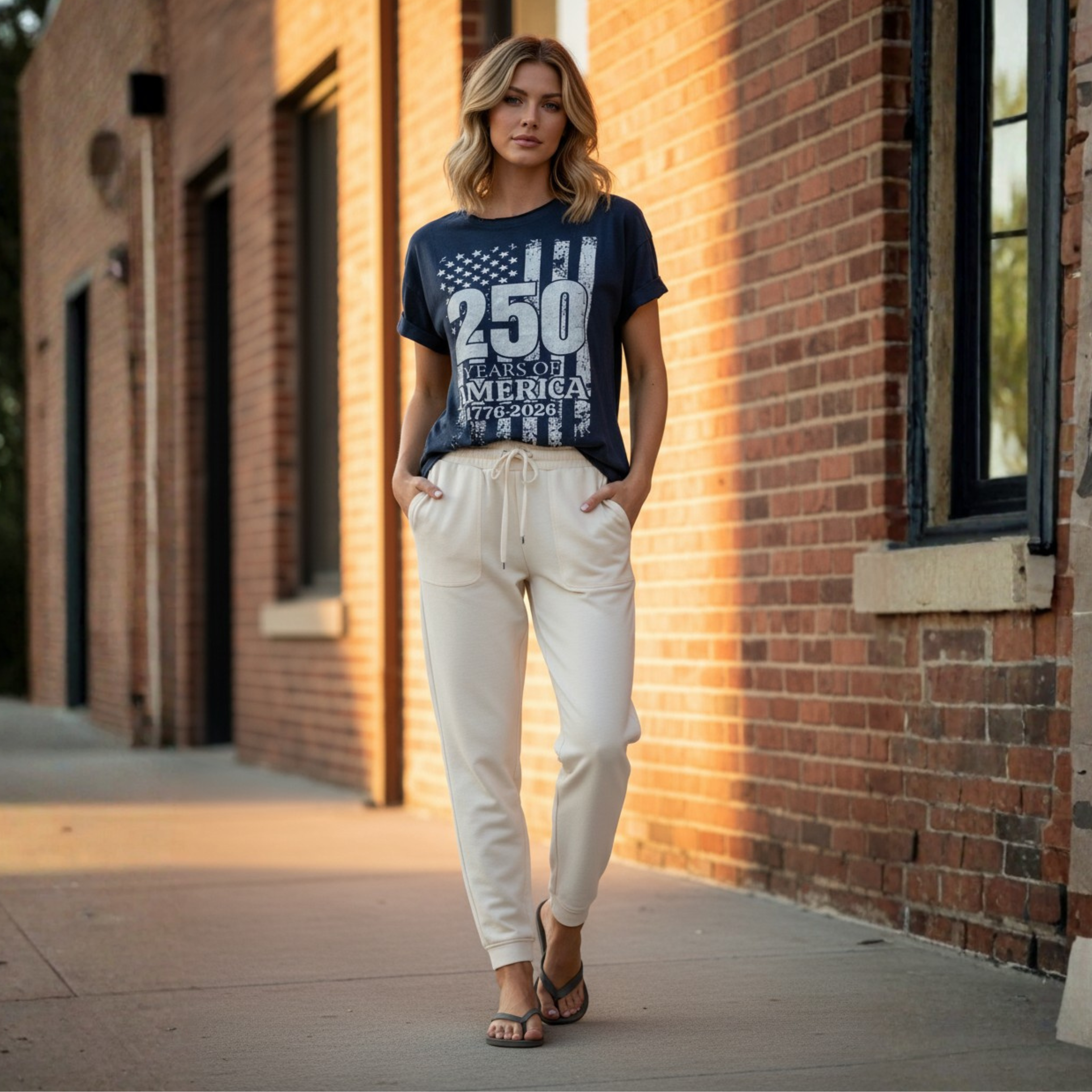250 Years of America Tee in Gray or Blue | $29 Each