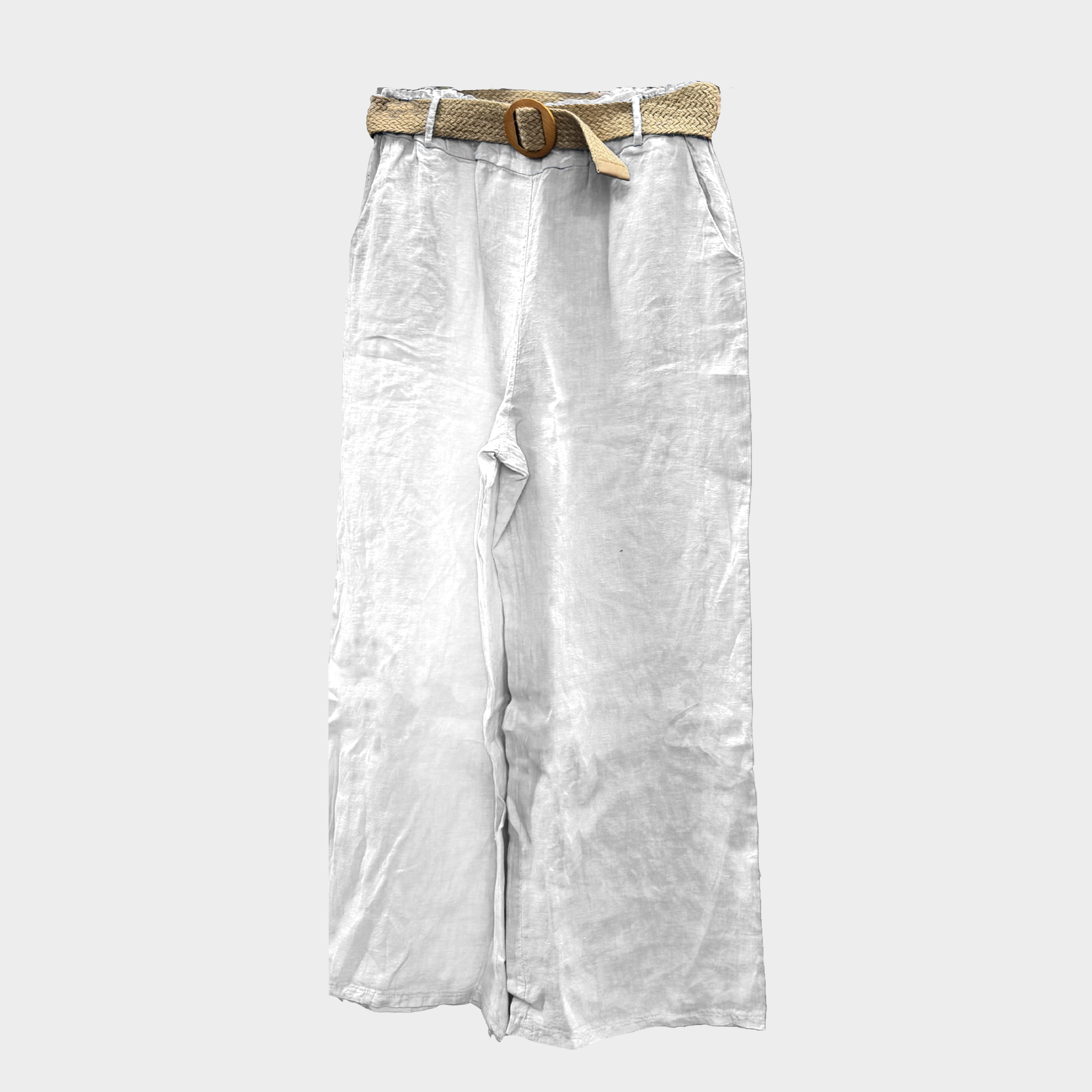 100% Linen Wide Leg Pants in Four Colors