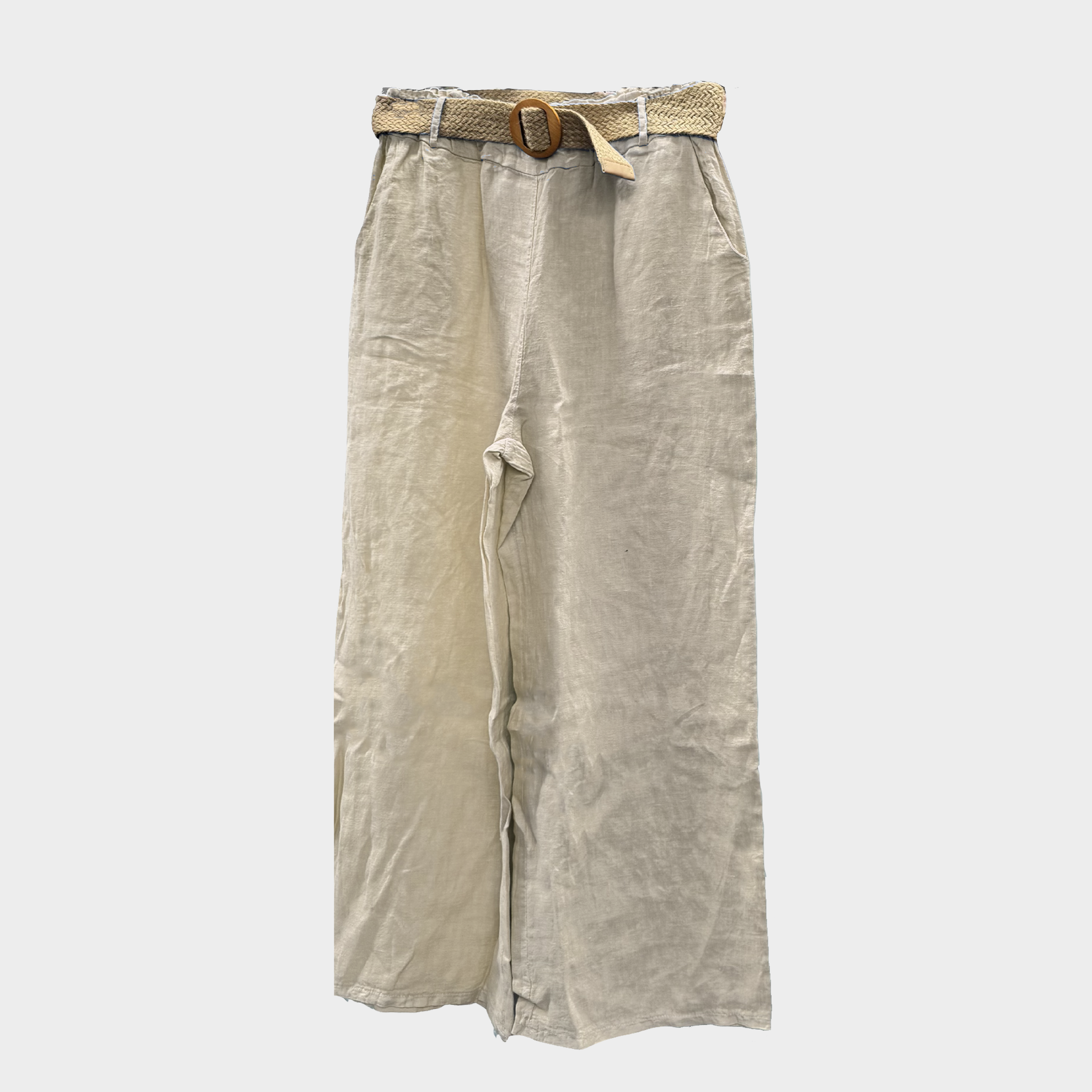 100% Linen Wide Leg Pants in Four Colors