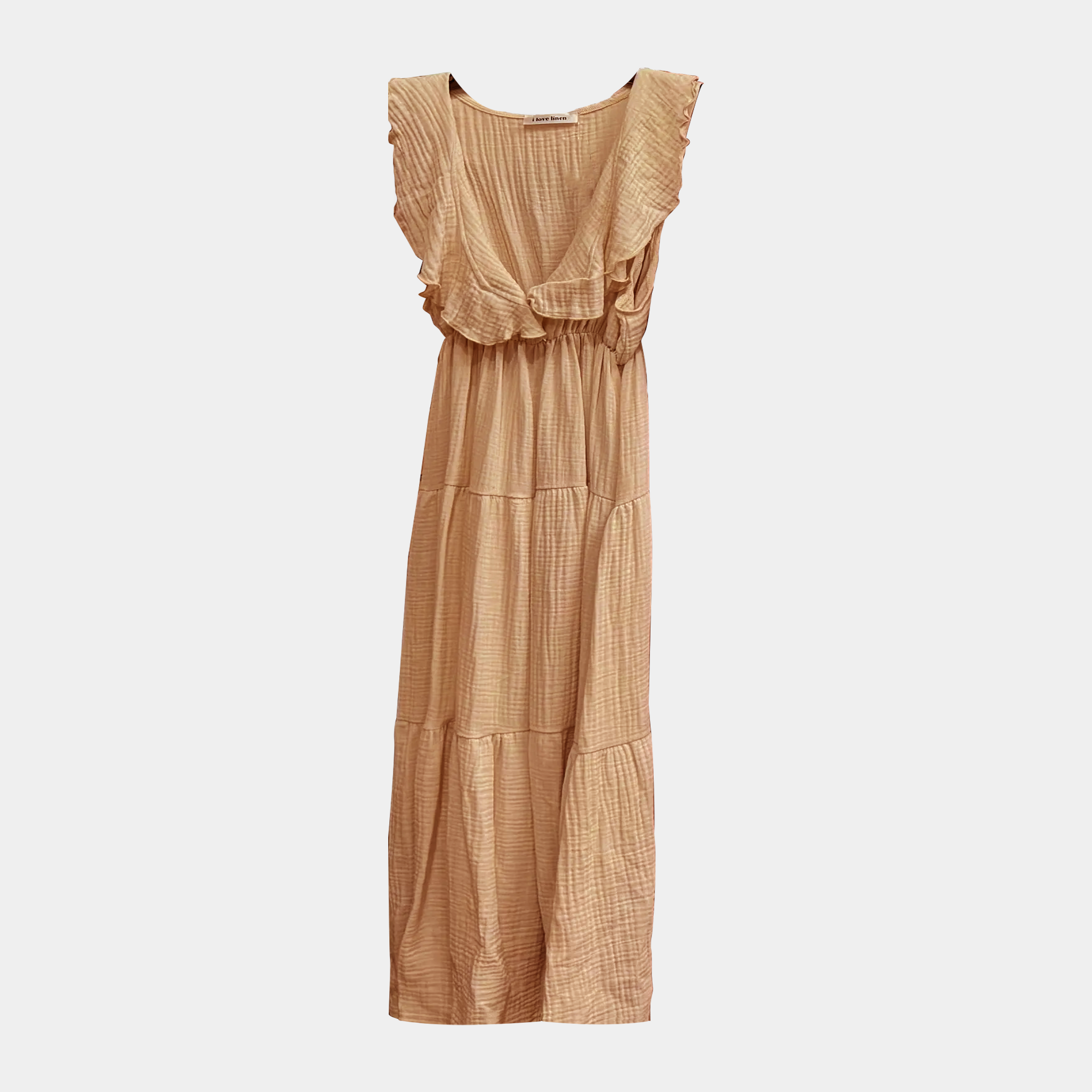 Mineral Washed Ruffle Dress in 100% Cotton Double Gauze – Four Colors