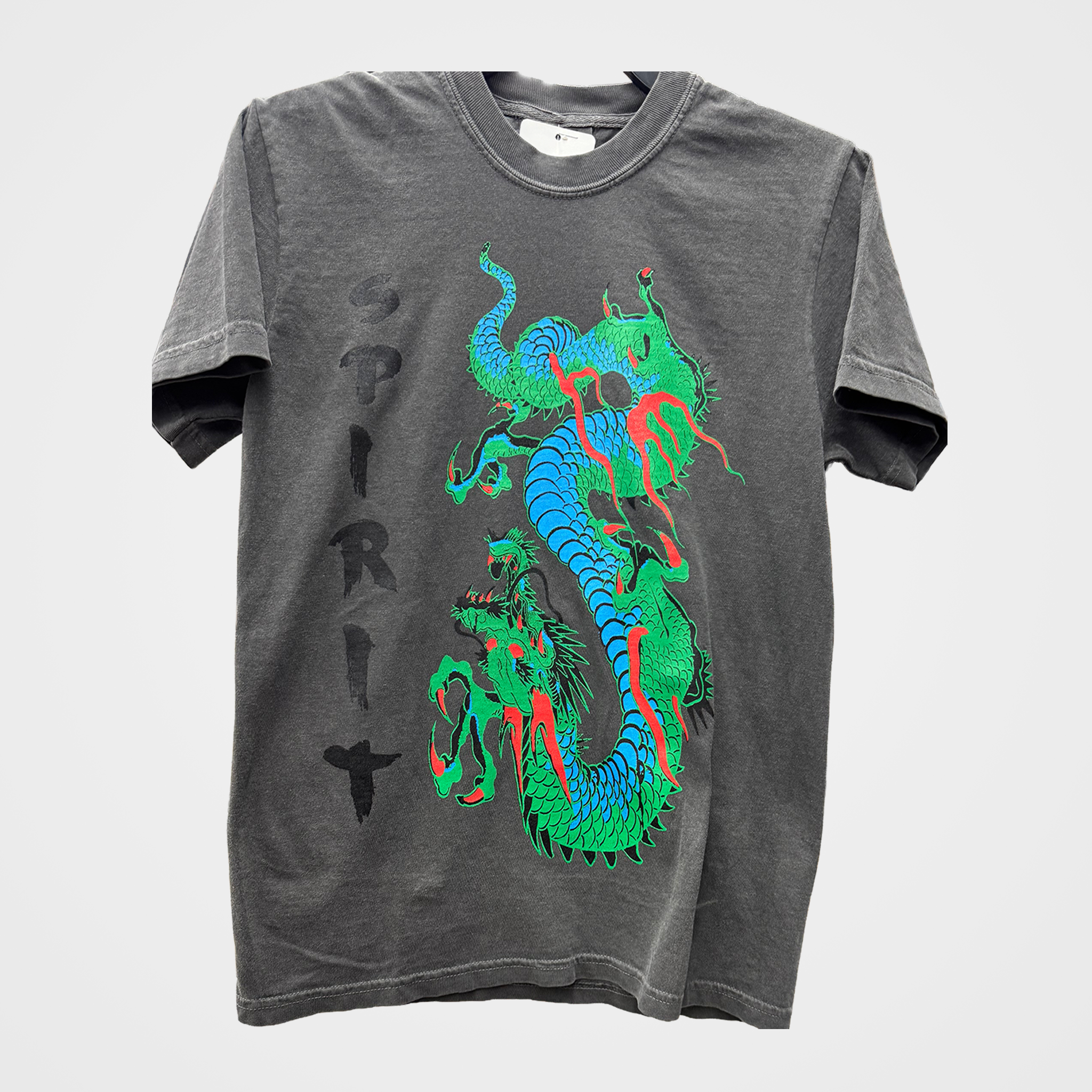 Dragon Print Tee in Ivory, Pink, or Gray