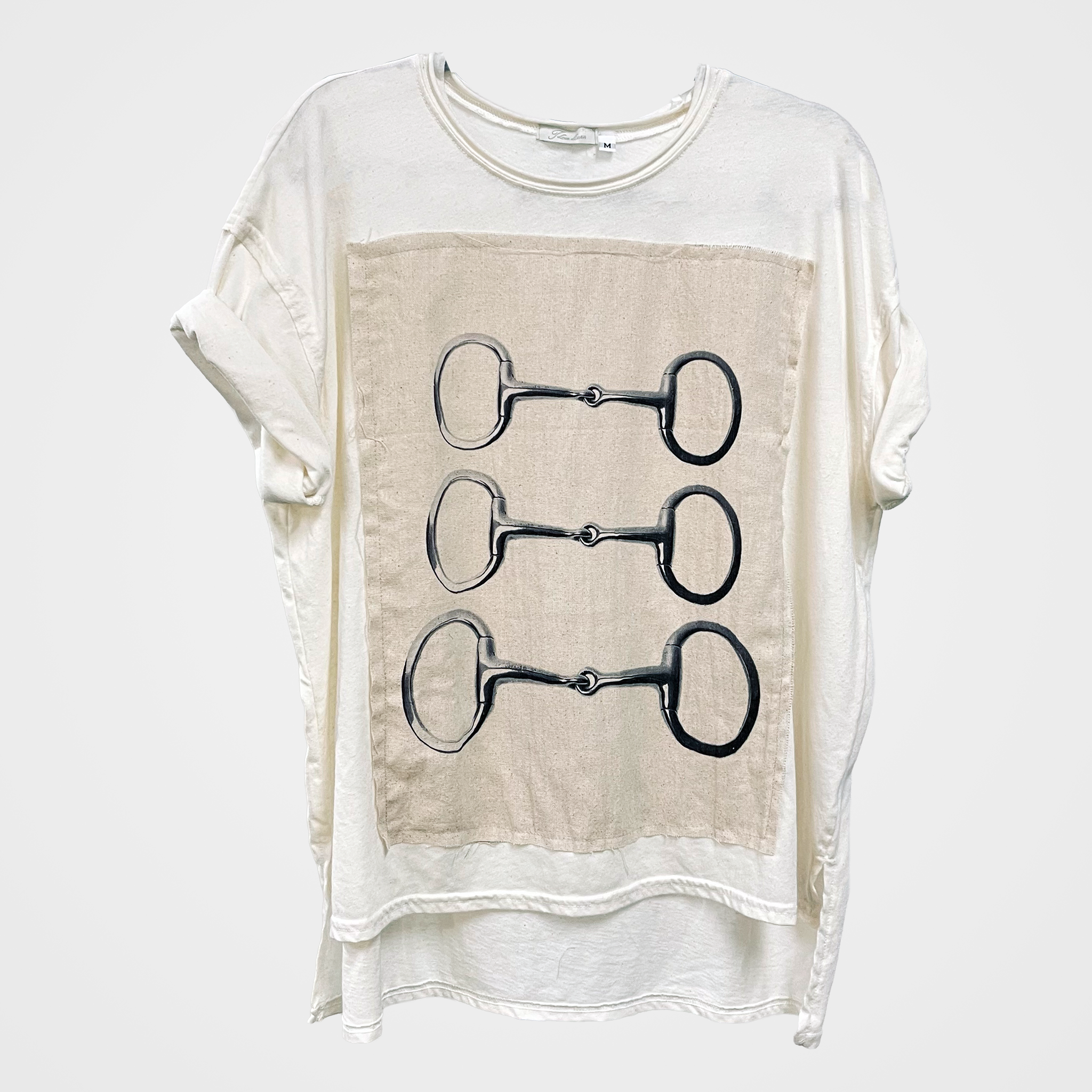 Equestrian Snaffle Bits Patch 100% Cotton Tee | $29 Each
