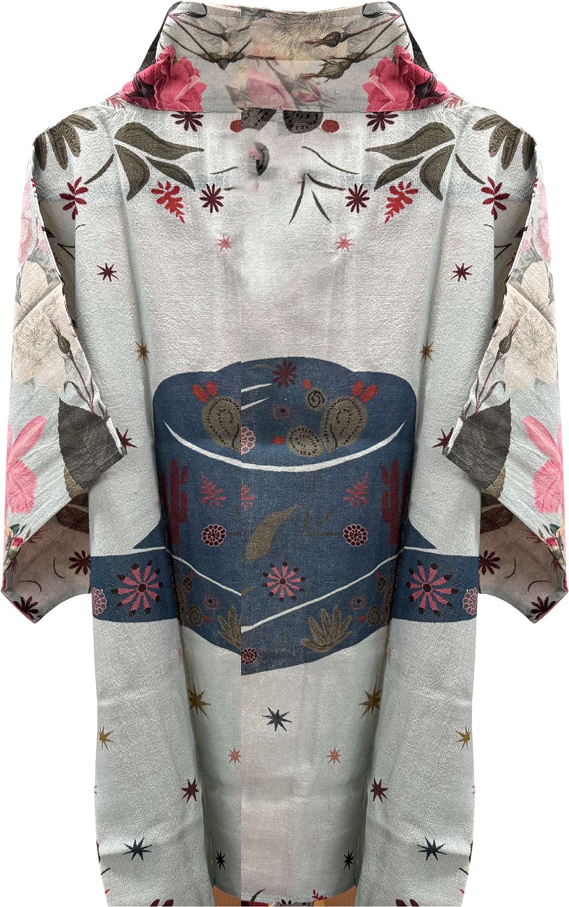 Collared Blouse with Front/Back Designs