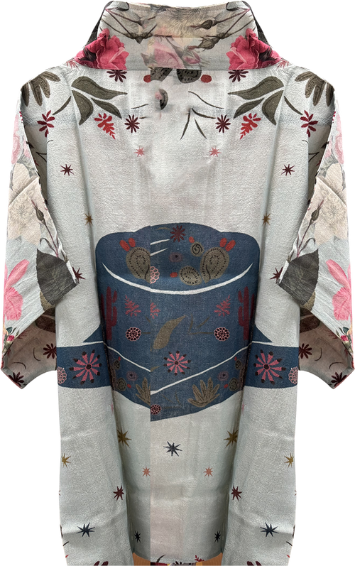 Collared Blouse with Front/Back Designs