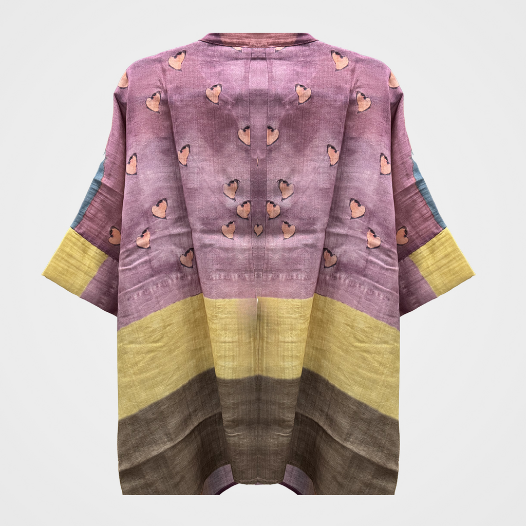 Collared Blouse w/Frida on Front, Hearts on Back