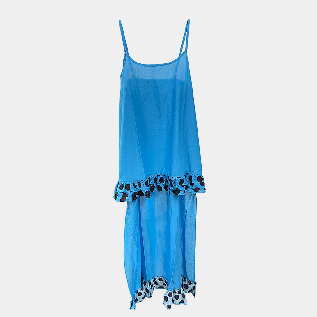 Ruffle Hi-Lo with Polka Dots in Four Colors | $39 Each