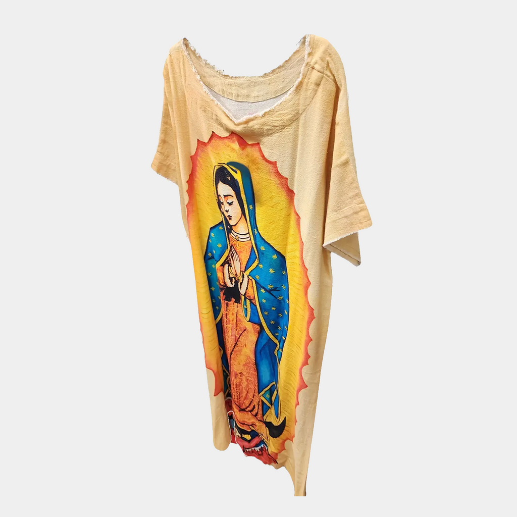 Hi-Lo Tunic with Crosses (Front) and Mother Mary (Back)