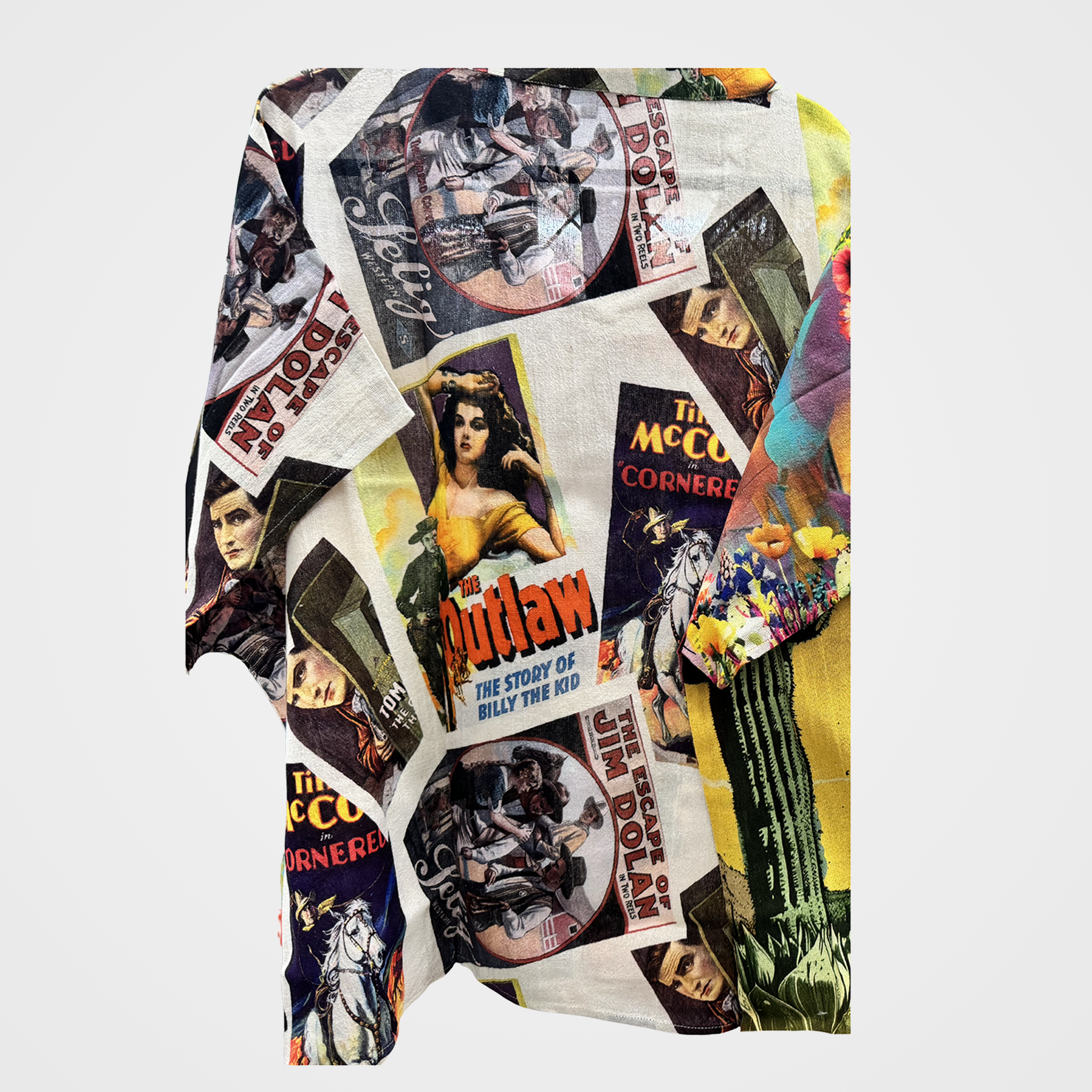Collared Blouse with Old Hollywood Graphics