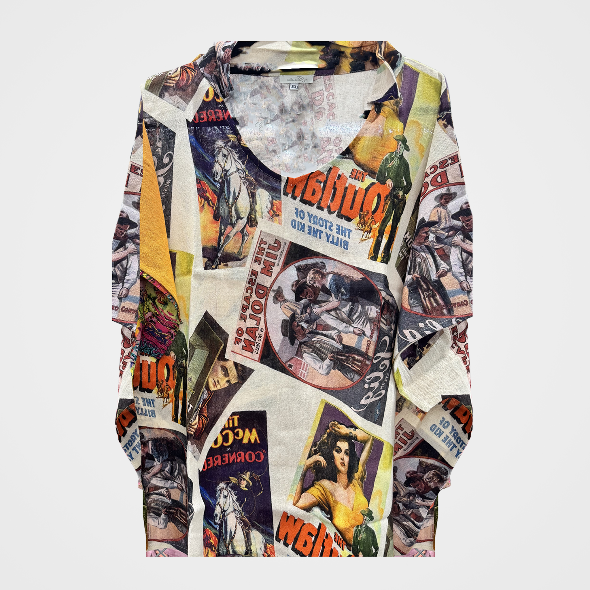 Collared Blouse with Old Hollywood Graphics