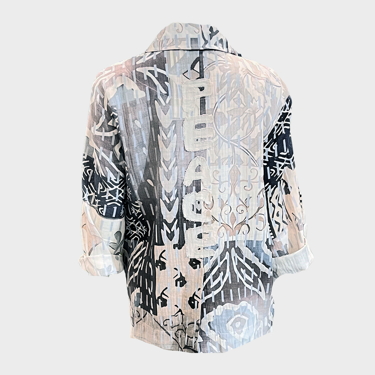Kantha Print Peace Statement Blazer