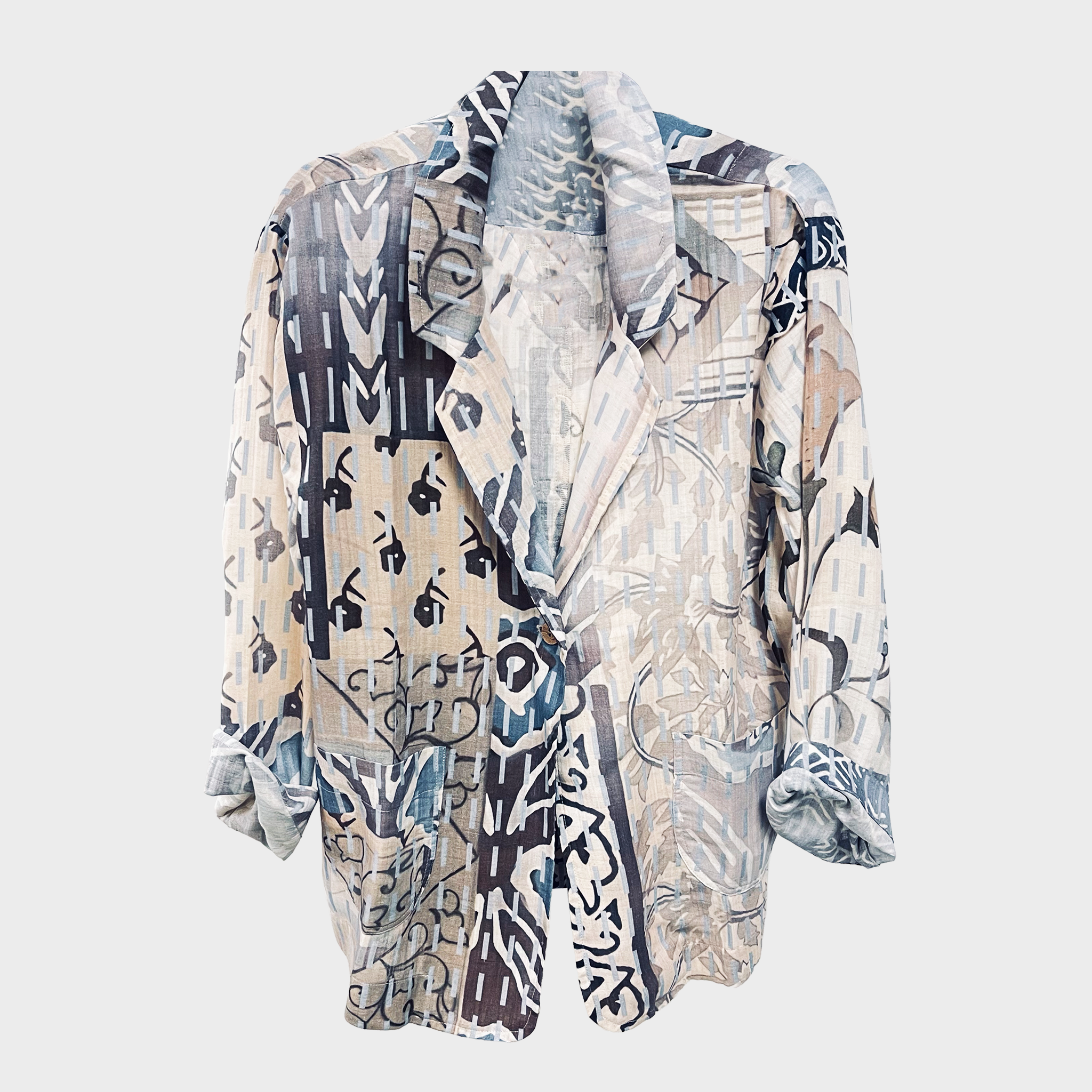 Kantha Print Peace Statement Blazer