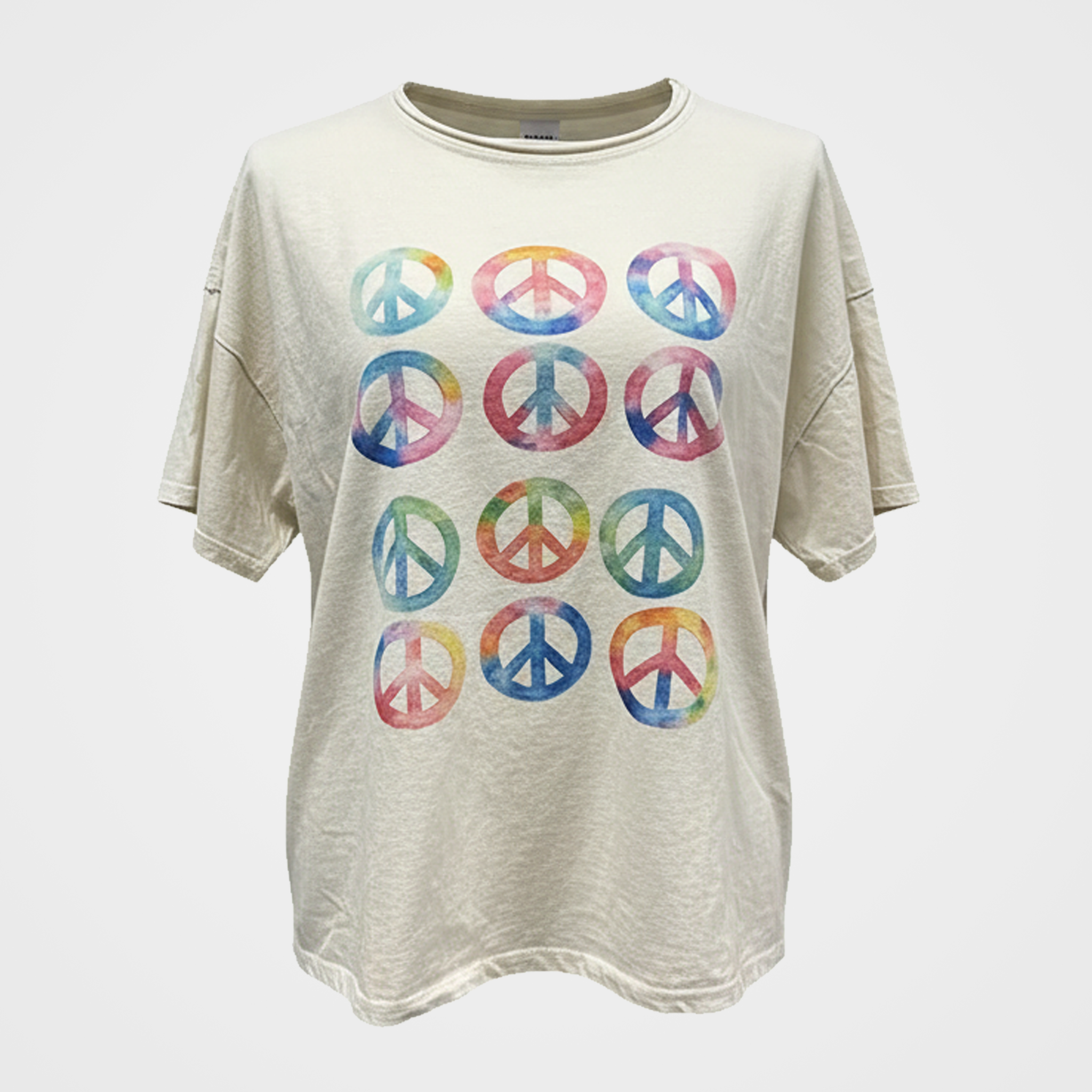 Multi-Peace Sign Design Tee
