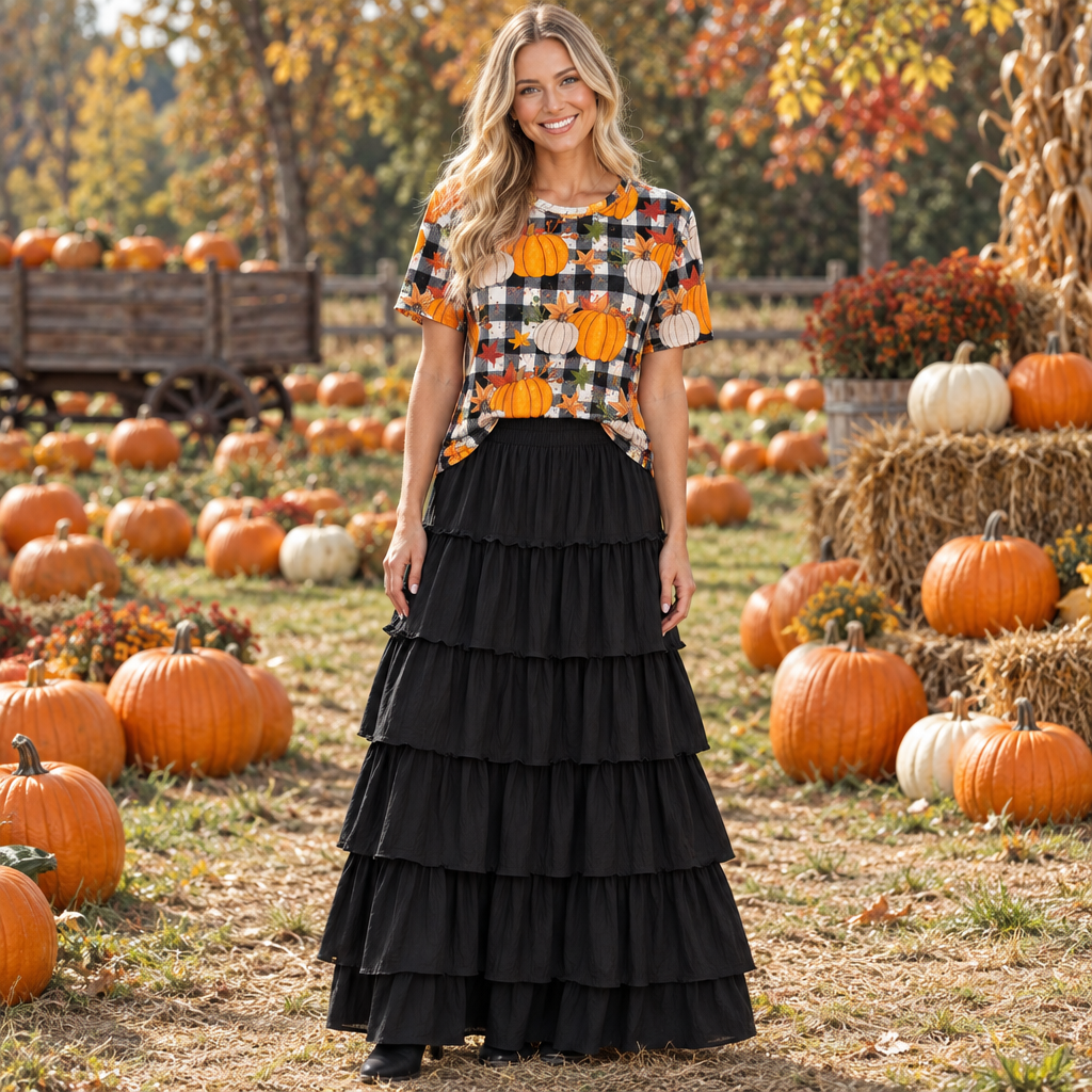 Tee with Fall & Halloween Themed Prints — Four Options!