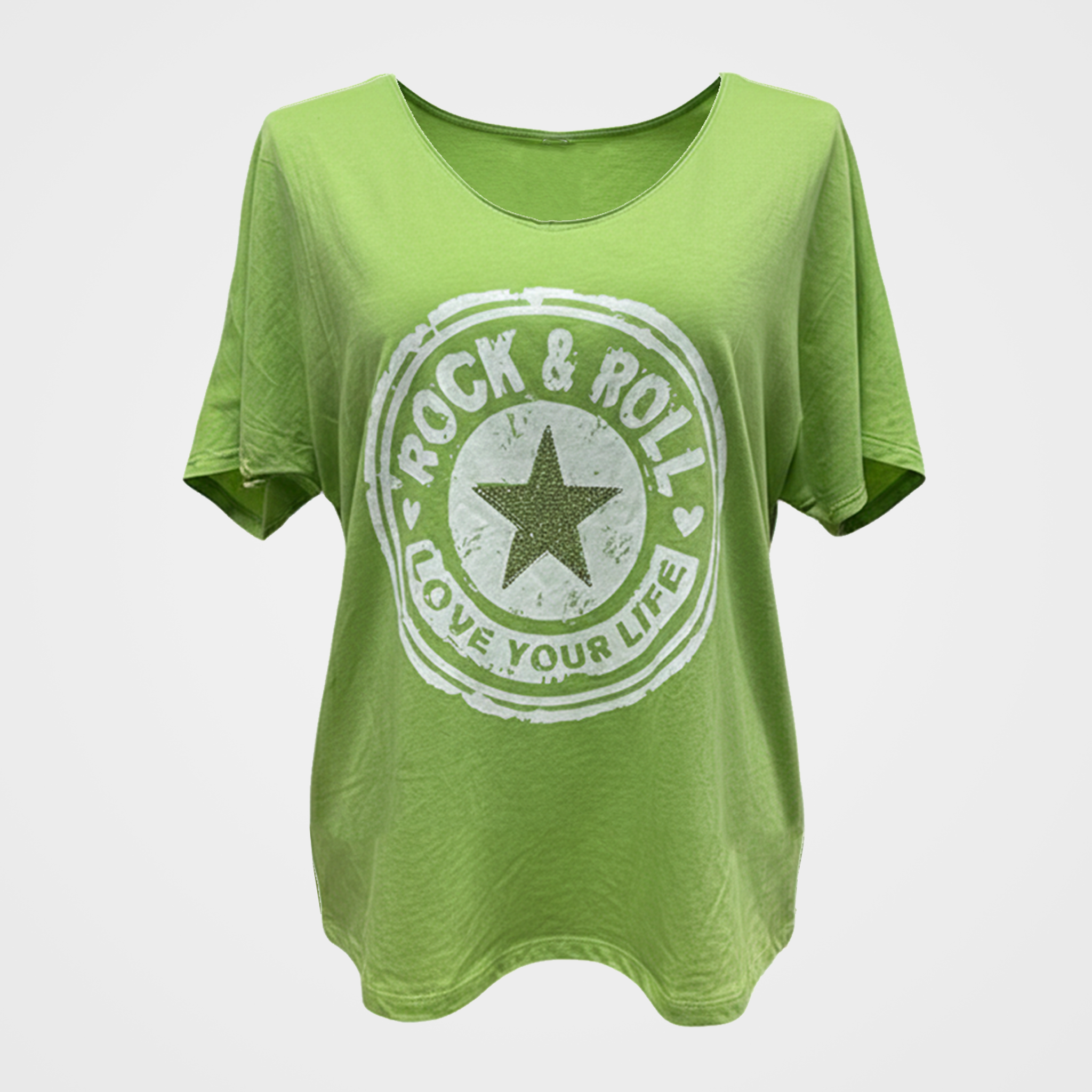 Rock & Roll Love Your Life Glitter Tee