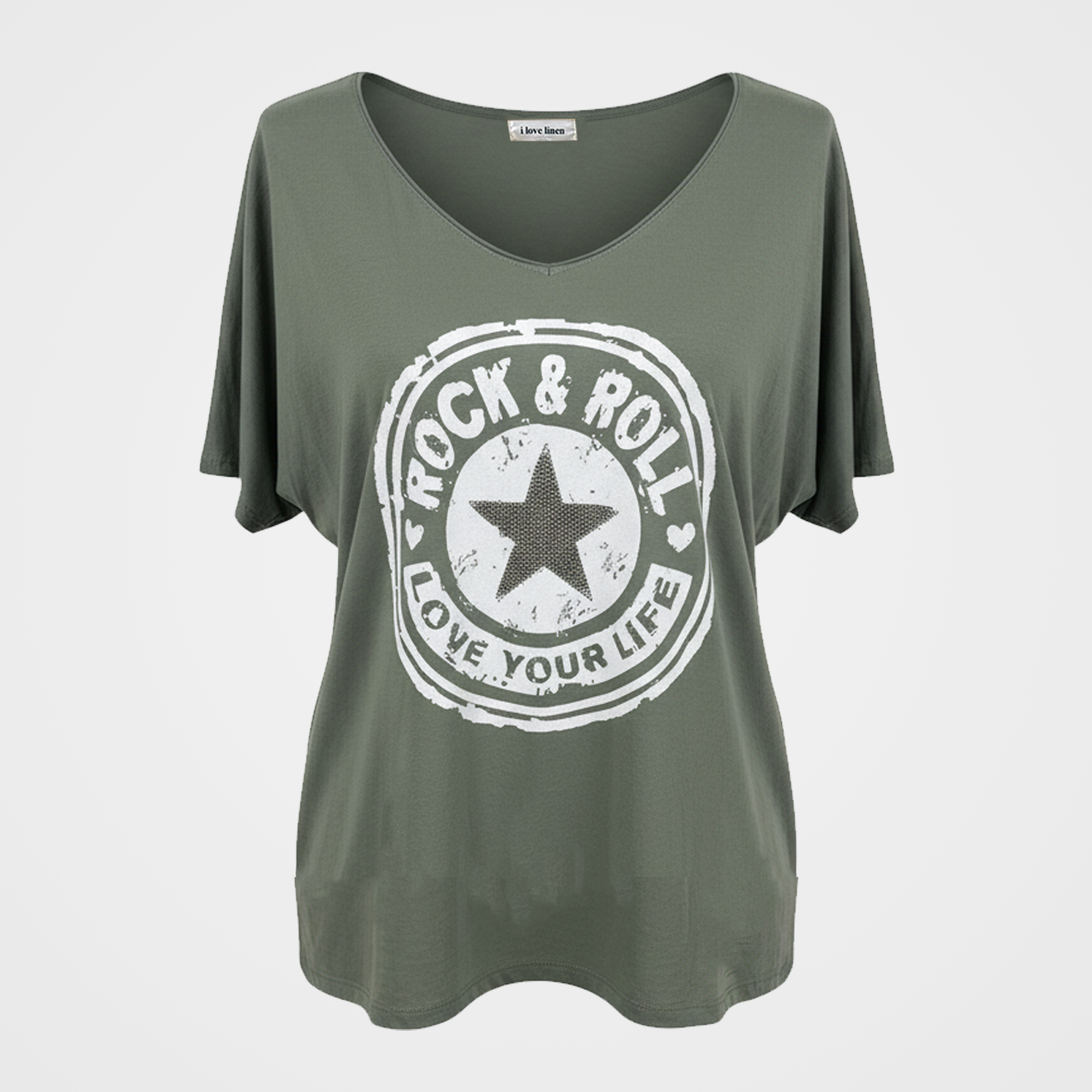 Rock & Roll Love Your Life Glitter Tee