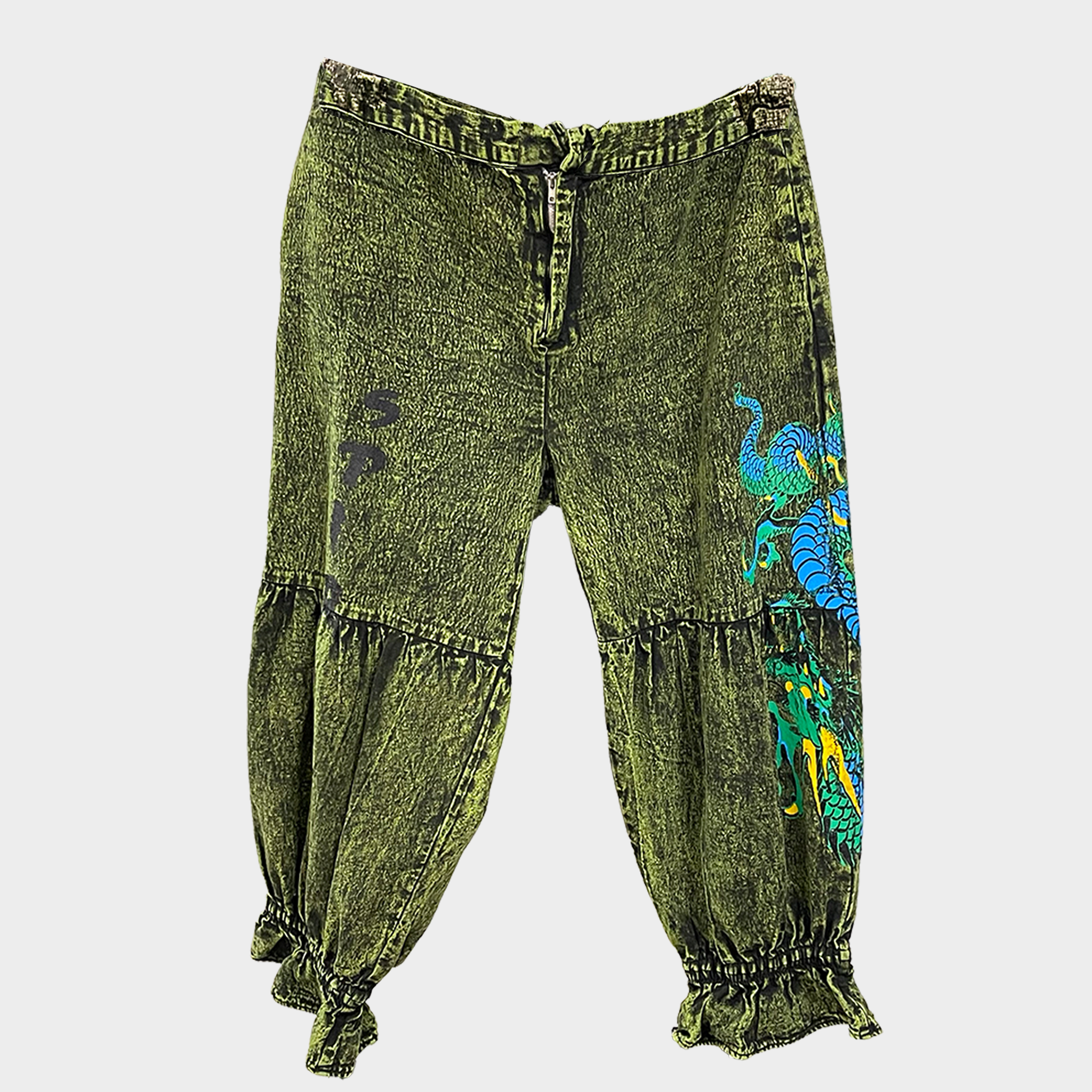 Cotton Canvas Capri Bloomers with Dragon Print | $54 Each
