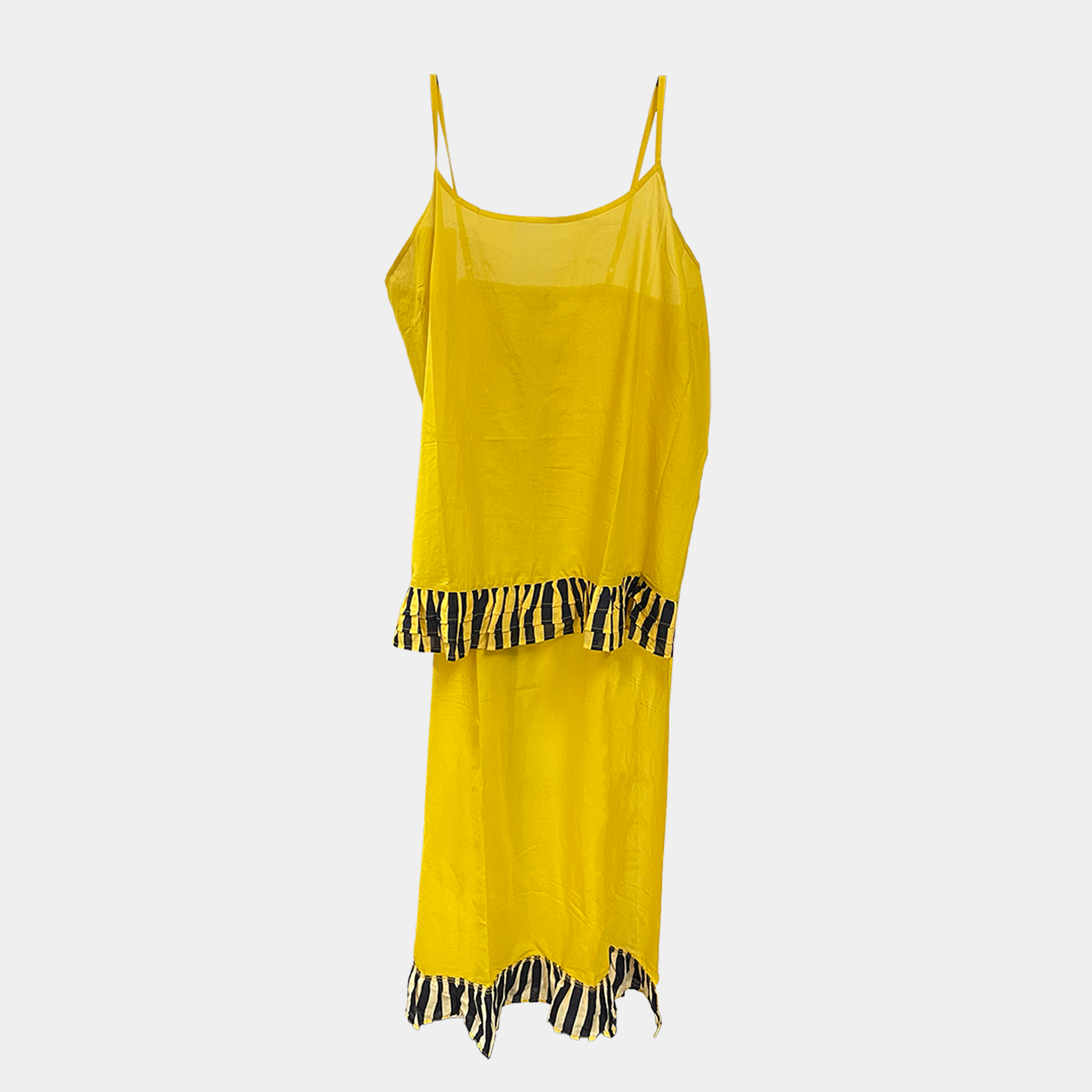 Yellow hi-lo with zebra stripes