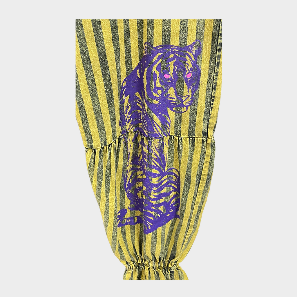 Striped Cotton Canvas Capri Bloomers with Tiger Print | $54 Each