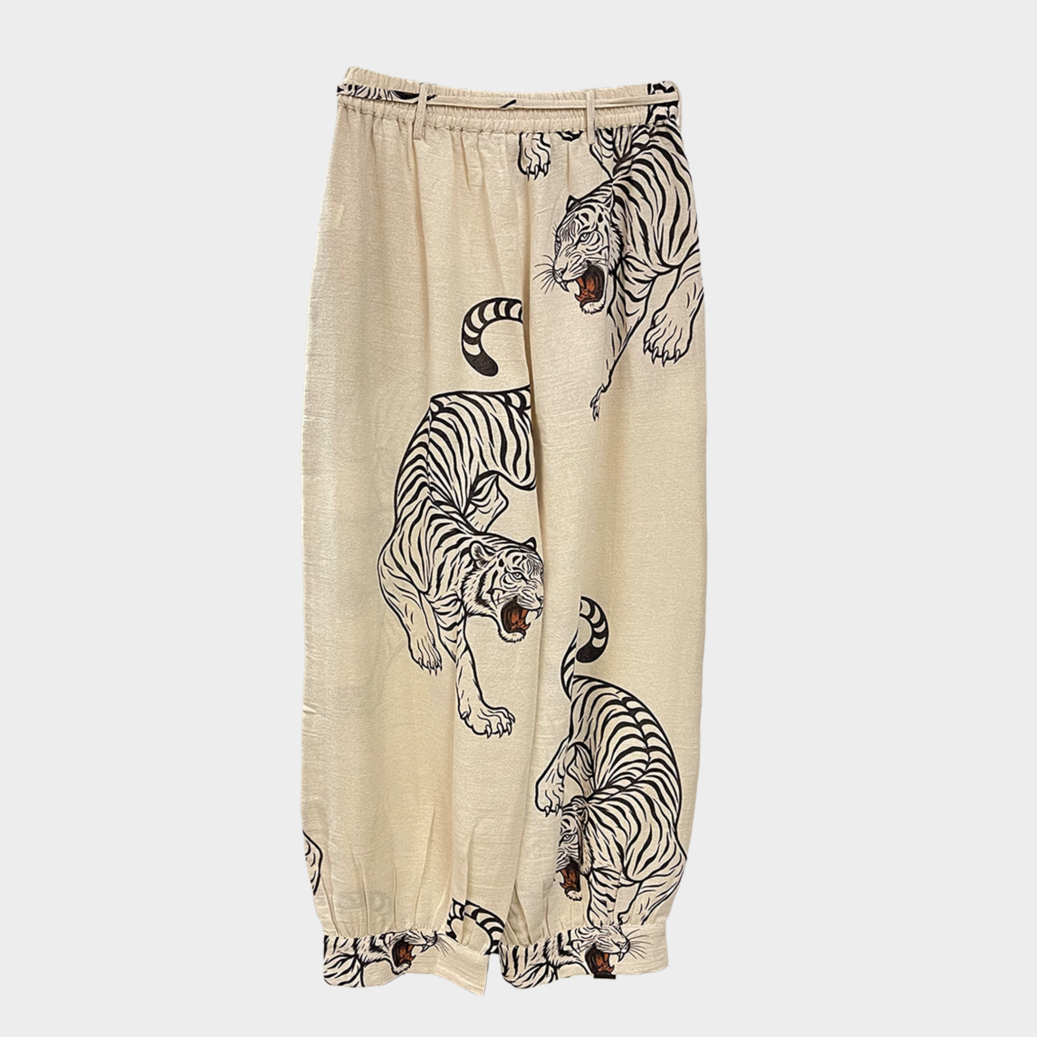 Tiger Pants with Belted Drawstring | $47 Each