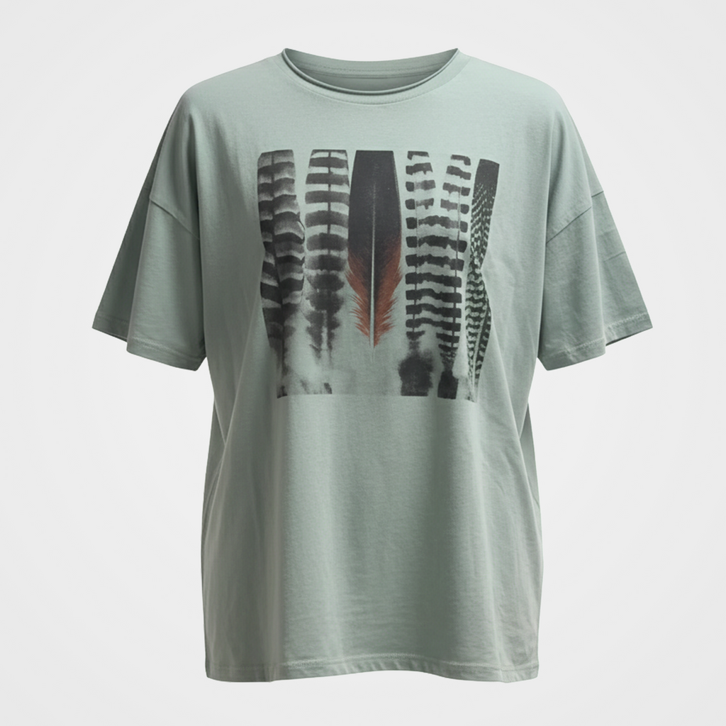 Vertical Feathers Tee
